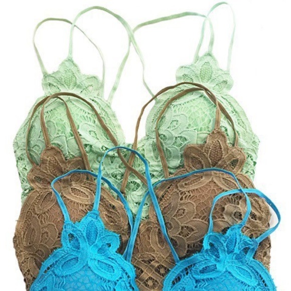 Free Boho Anemone Pistachio Stretchy Lace Bralette - Picture 2 of 5